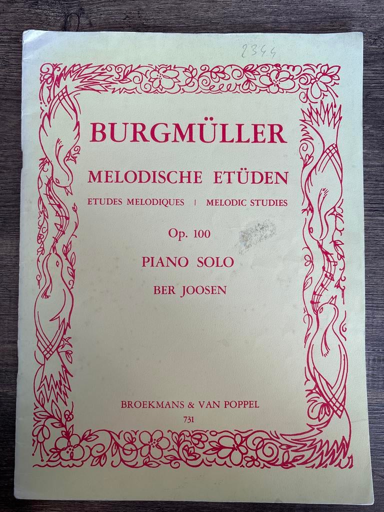 Burgmüller Melodische Etüden Op. 100 Piano Solo, Muziek en Instrumenten, Gebruikt, Klassiek, Ophalen of Verzenden, Artiest of Componist