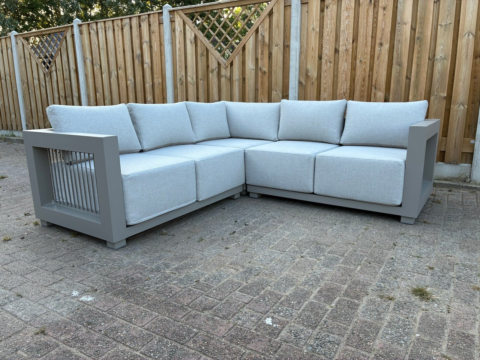 Robuuste Lounge Corner Set - Showroom Staat !!, Ophalen, 5 zitplaatsen, Loungeset, Bank