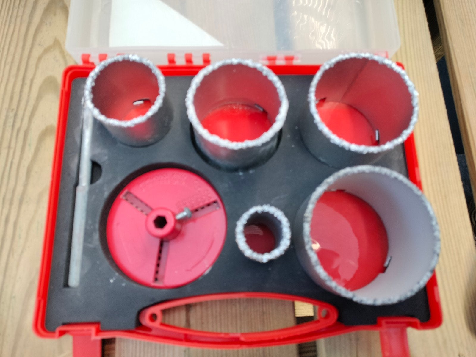 Steengatenboor set - Lotus, Doe-het-zelf en Verbouw, Gereedschap | Boormachines, Ophalen, Zo goed als nieuw, Overige typen