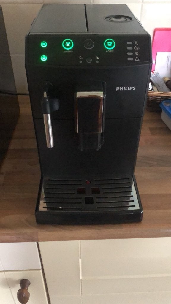 Philips Espressomachine - Zwart, Gebruikt, Koffiemachine, Ophalen of Verzenden, Afneembaar waterreservoir