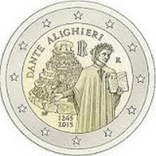 2 Euro Italie 2015 - Dante Alighieri - UNC, Verzenden, Italië, 2 euro, Losse munt