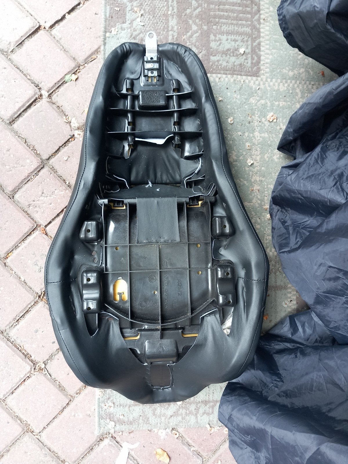 Harley-Davidson motorzadel - Zwart, gebruikt, Ophalen of Verzenden, Gebruikt