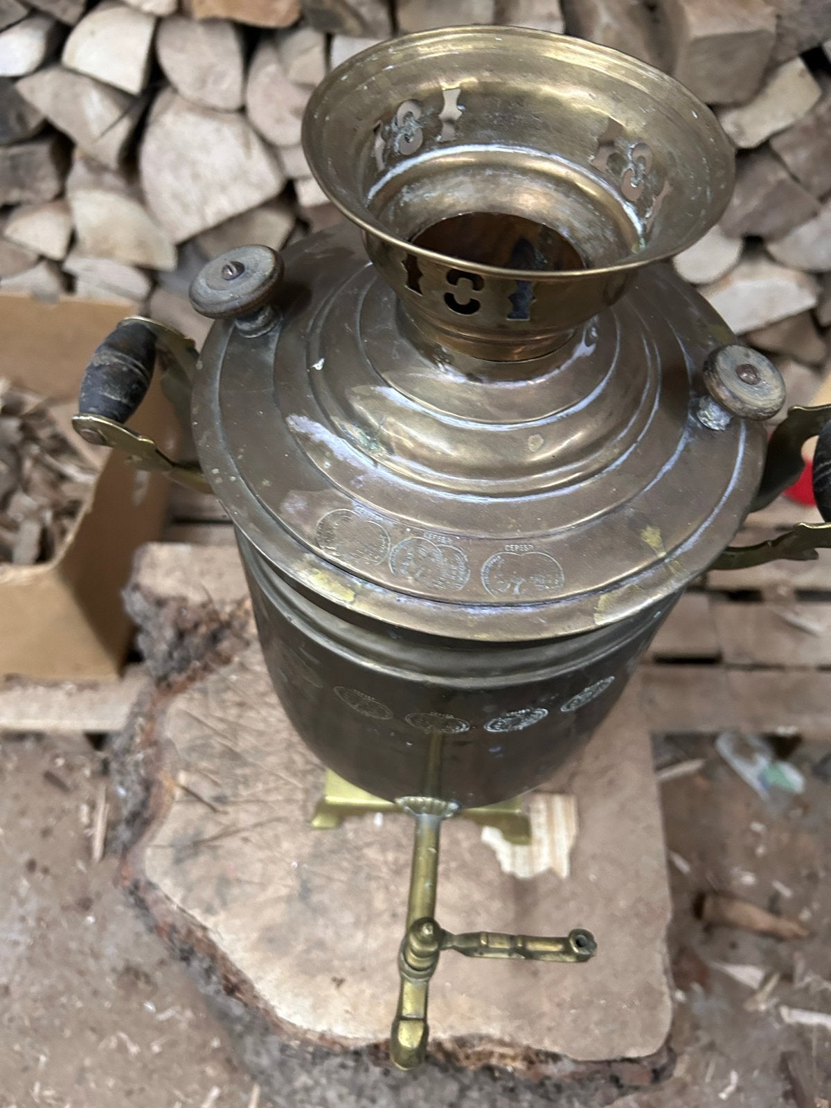 Antieke Russische Samovar - Koperen Theemaker, Antiek en Kunst, Antiek | Koper en Brons, Ophalen of Verzenden, Koper
