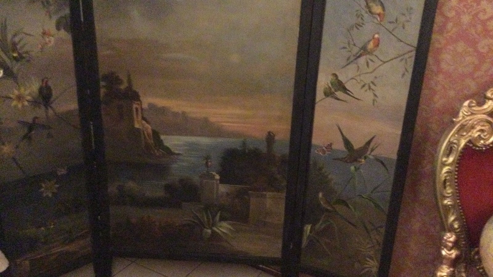 Mooi schilderstuk of kamerscherm prachtig voor interieur, Antiek en Kunst, Kunst | Schilderijen | Klassiek, Ophalen of Verzenden