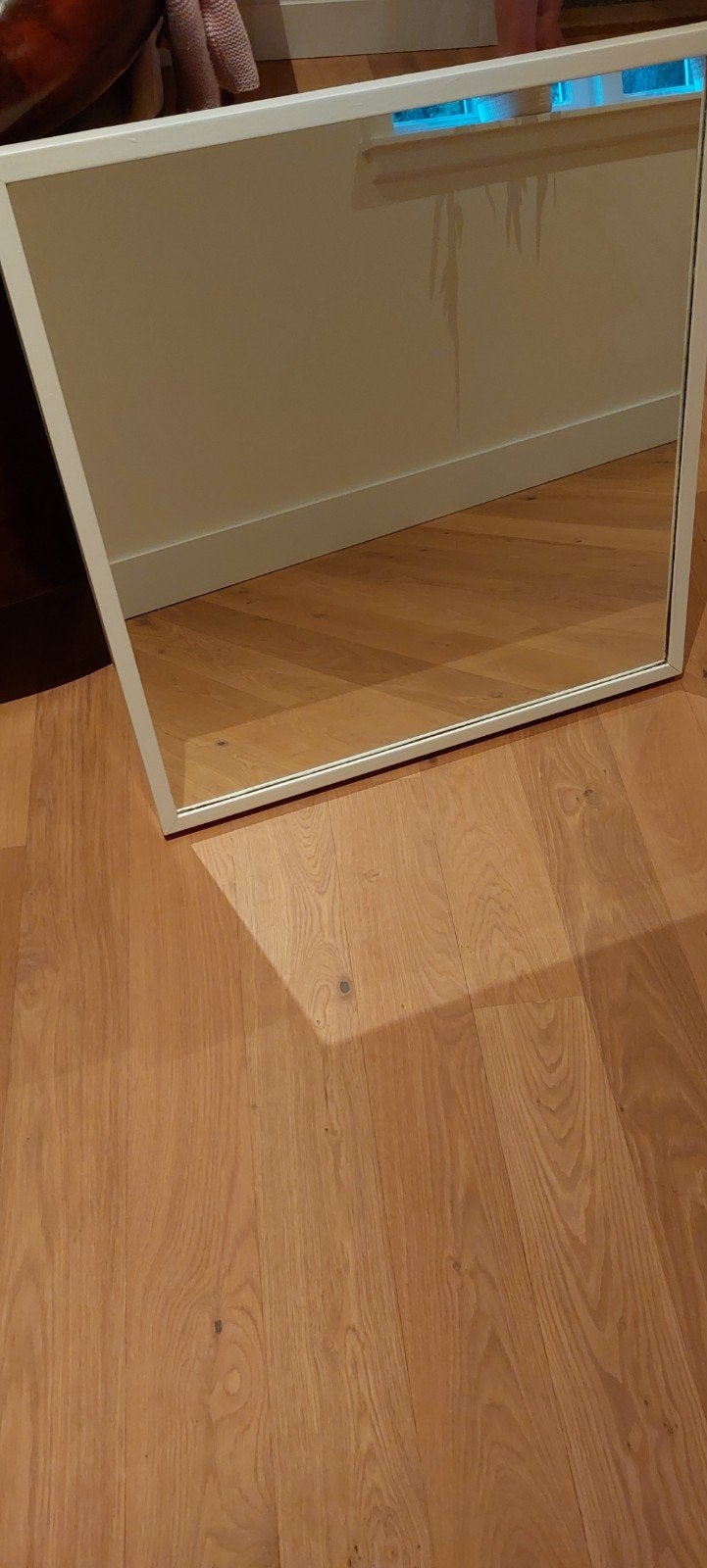 IKEA Spiegel 70x70 cm - Wit geschilderd, Ophalen, Gebruikt, Minder dan 100 cm, Rechthoekig