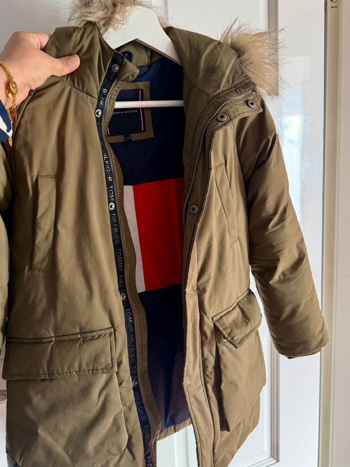 Tommy Hilfiger Tech Parka winterjas jongens-140, Kinderen en Baby's, Ophalen, Zo goed als nieuw, Jongen, Jas