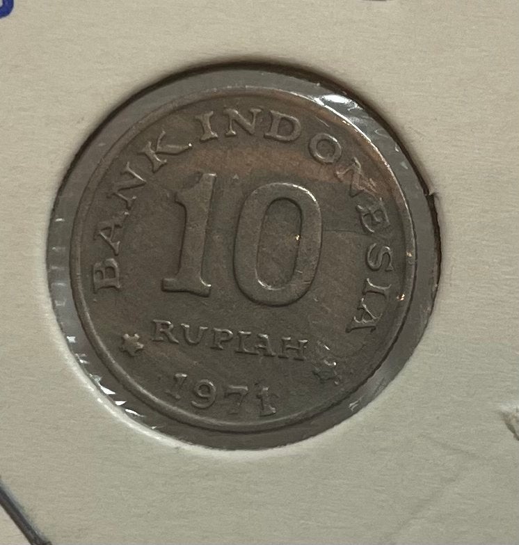 10 rupiah Indonesië 1971, Ophalen of Verzenden, Zuidoost-Azië