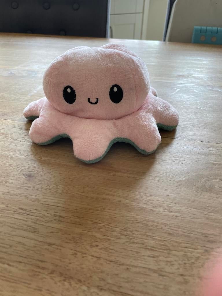 Leuke omkeerbare octopus knuffel - Roze/Groen, Kinderen en Baby's, Speelgoed | Knuffels en Pluche, Overige merken, Overige karakters