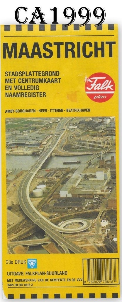 pl32 - Stads Plattegrond Maastricht Falkplan, Ophalen of Verzenden, 1800 tot 2000, Nederland, Landkaart