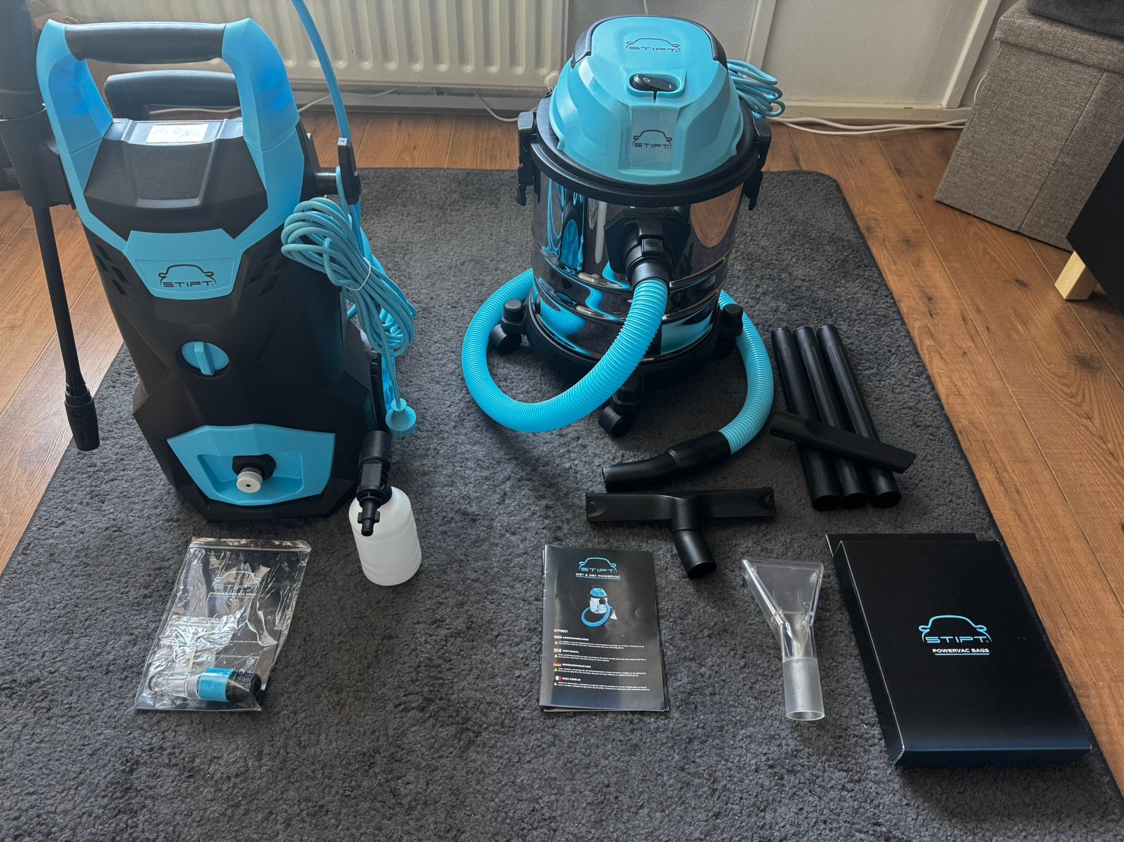 Autostofzuiger van Stipt en Stipt Power Wash Pro, Ophalen