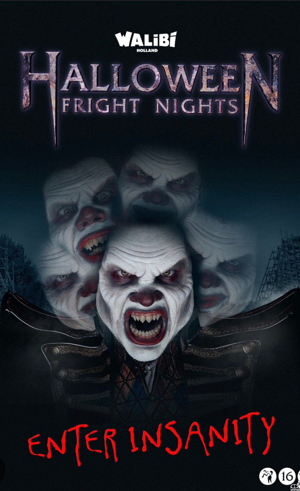 3 Walibi fright night tickets 18okt, Drie personen of meer, Ticket of Toegangskaart