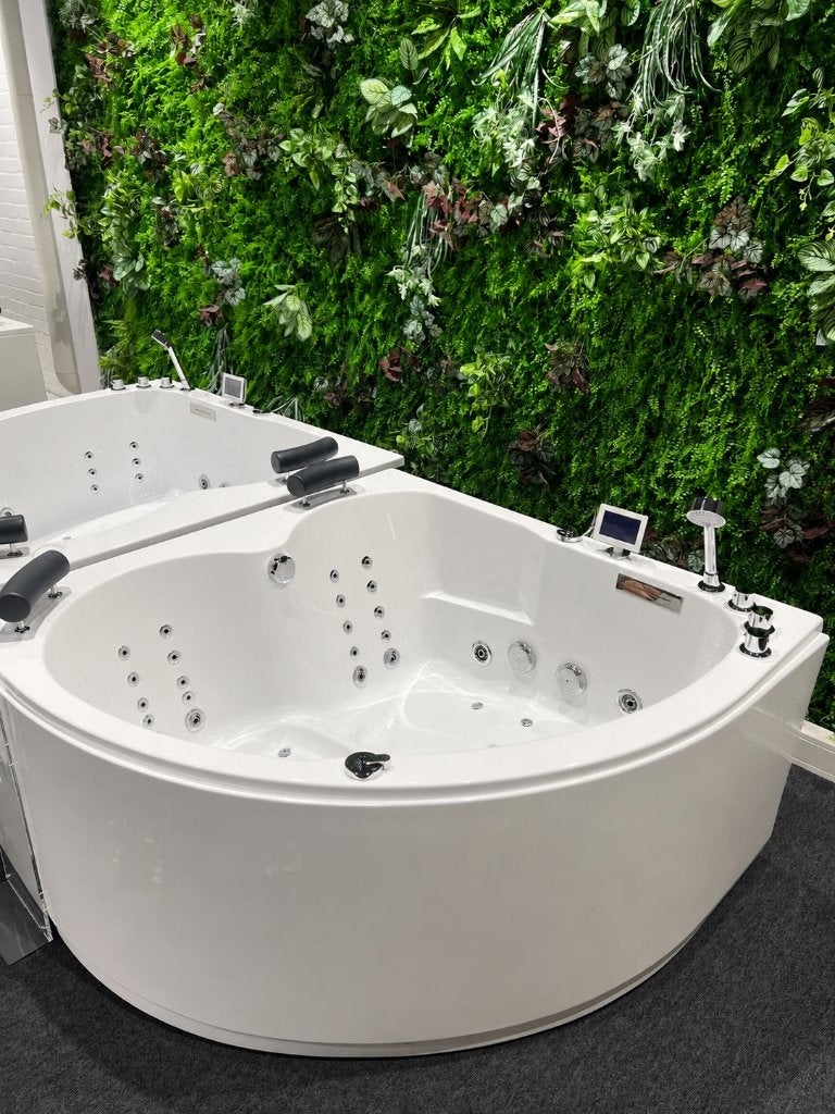 Whirlpool 2 persoons rechts 140x140cm water- en luchtmassage, Ophalen, Nieuw, Vast