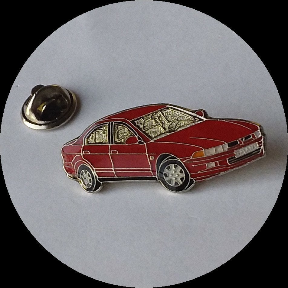 MITSUBISHI GALANT pin, rood, Ophalen of Verzenden, Zo goed als nieuw, Transport, Speldje of Pin