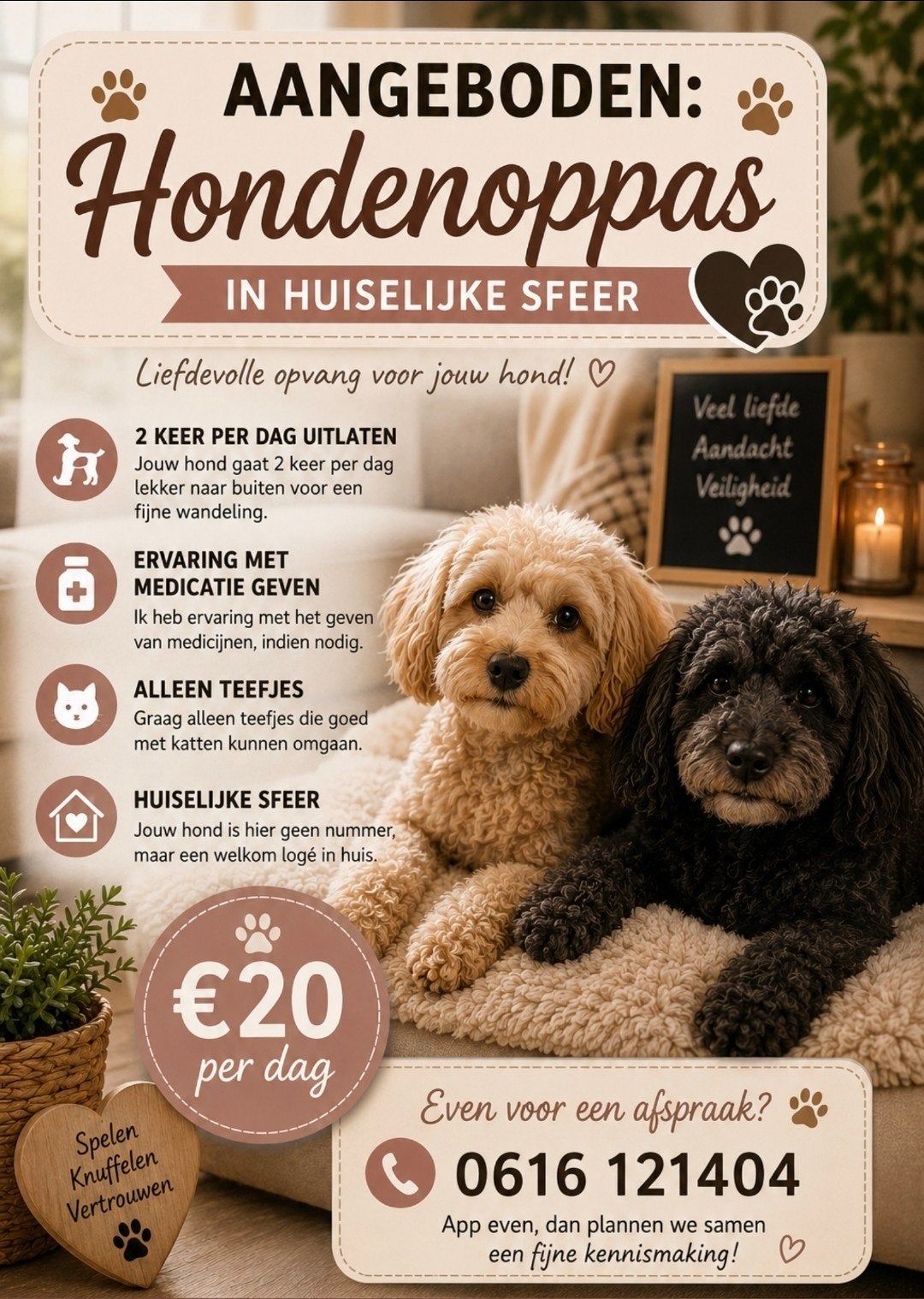 Hondenoppas opvang honden, Ophalen of Verzenden