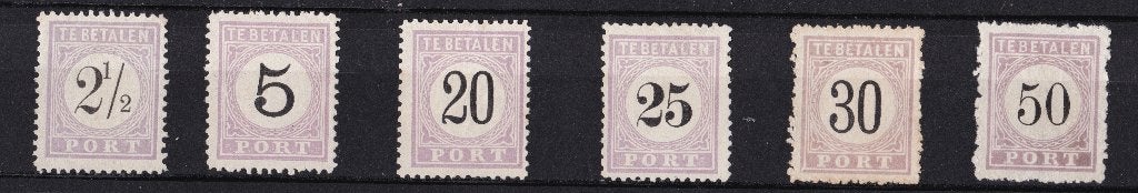 Suriname portzegels., Verzenden, T/m 1940