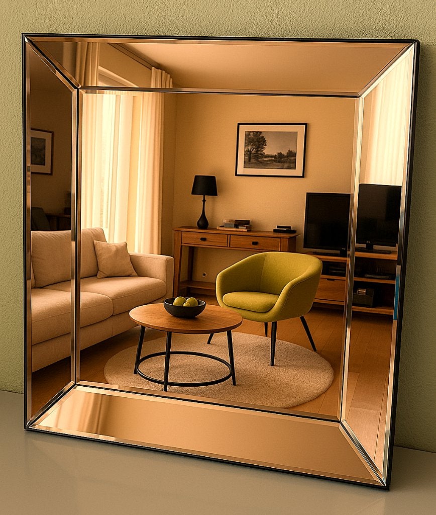 Elegante MondiArt “Pearl Rose” Spiegel 40x40 cm – Nieuw, Ophalen, Eu, Vierkant, Nieuw