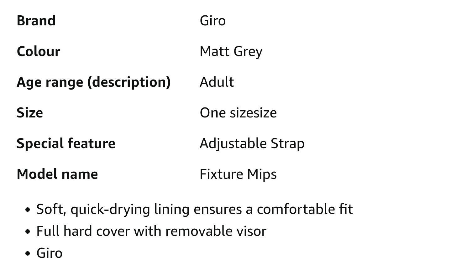Giro Fixture MIPS Fietshelm - Mat Grijs - One Size, Ophalen, Heer of Dame
