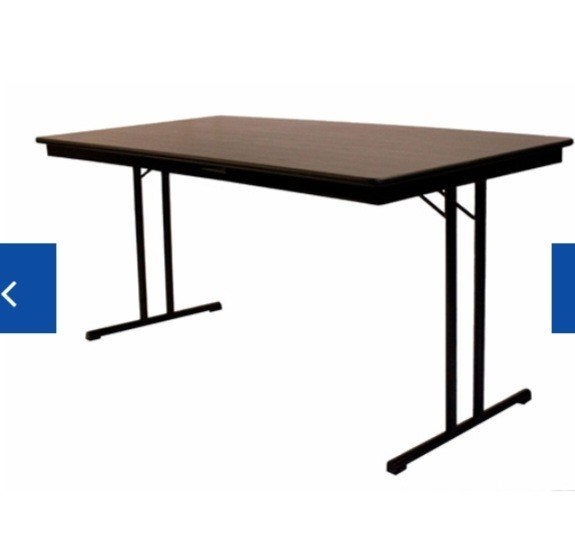 Klaptafel T-voet en schaarklem 160x80, Ophalen, Zo goed als nieuw