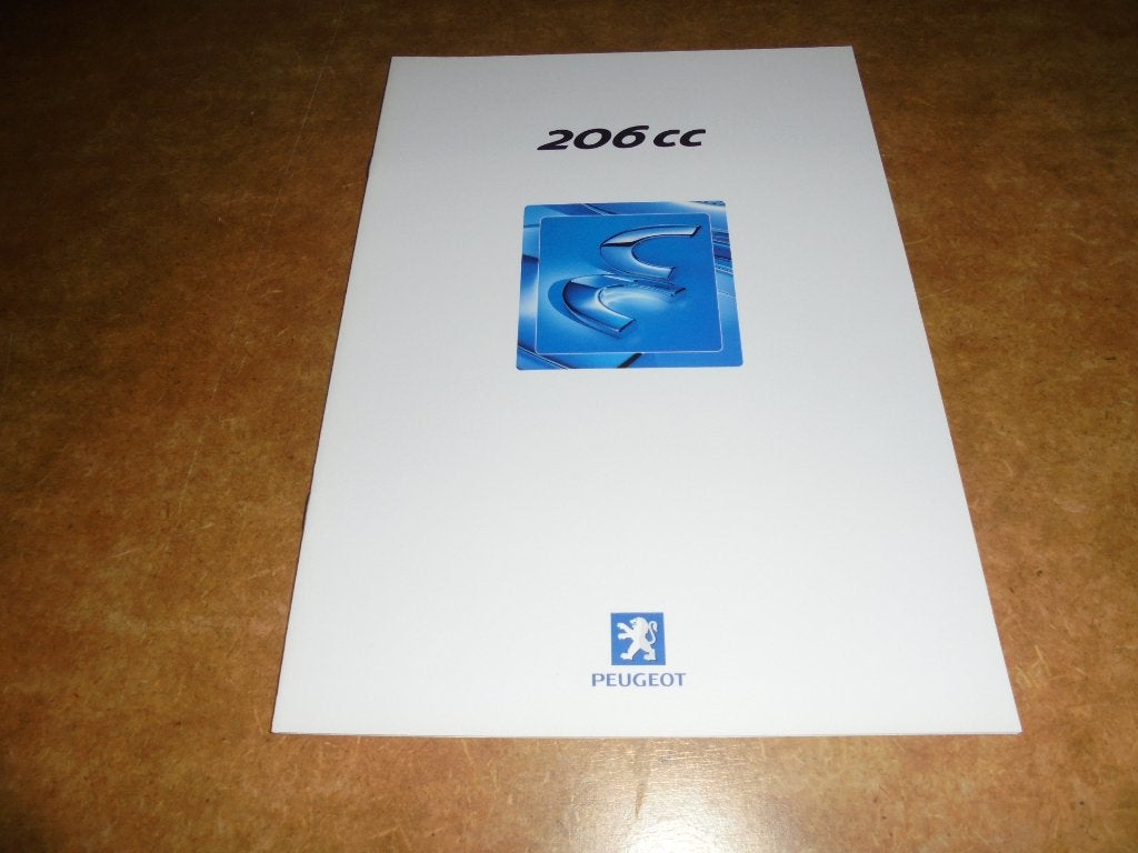 brochure Peugeot 206 CC modellen 2002, Ophalen of Verzenden, Nieuw, Peugeot