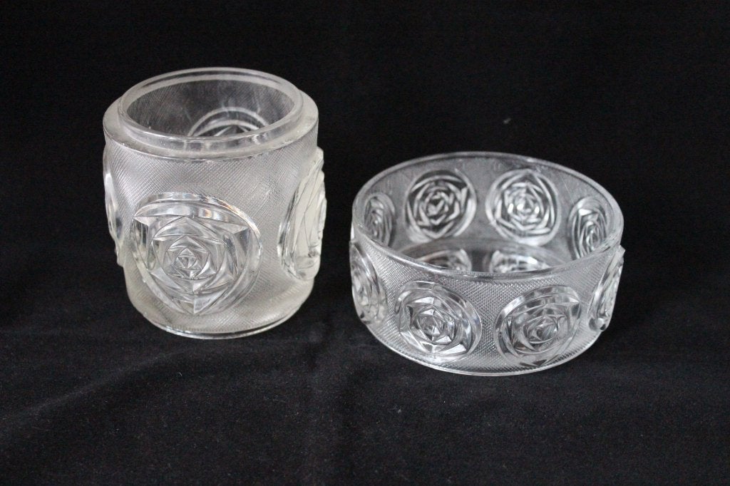 Vintage Oberglass Austria Mackintosh stijl vanity set, Antiek en Kunst, Ophalen of Verzenden