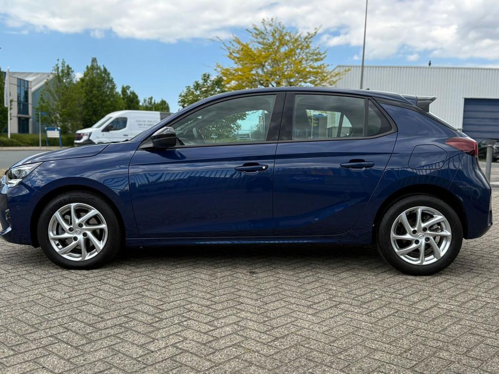 Opel Corsa 1.2 GS Line#Aut#Nap#Carplay#Camera, 101 pk, Gebruikt, Blauw, Leder en Stof