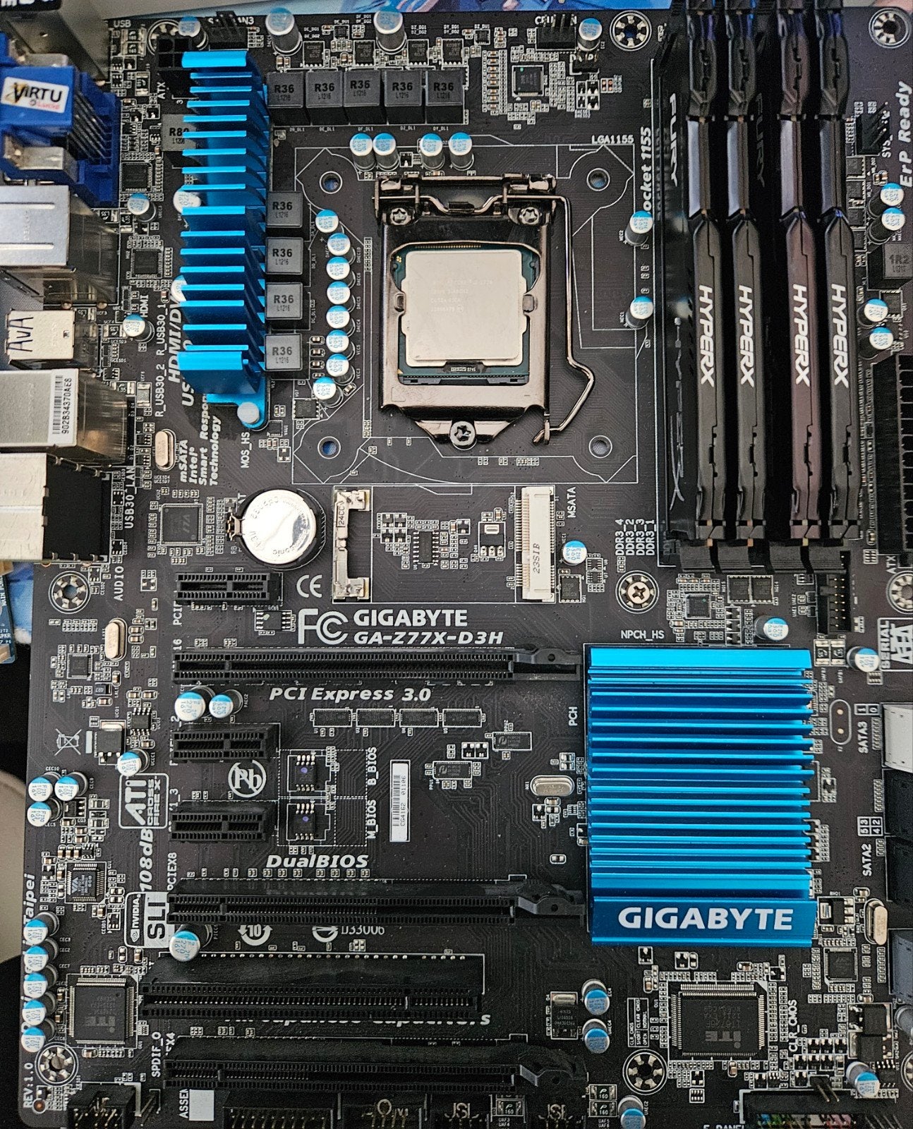 I7 3770/Z77x/16gb ram, Computers en Software, Gebruikt, DDR3, Ophalen of Verzenden, ATX