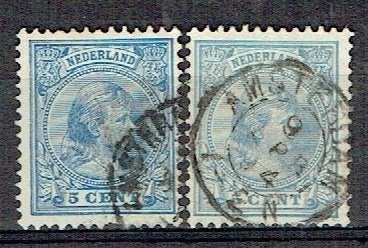 Nederland 1891 nr 35 Prinses Wilhelmina AMSTERDAM 2X, Verzenden, Gestempeld, Koningshuis