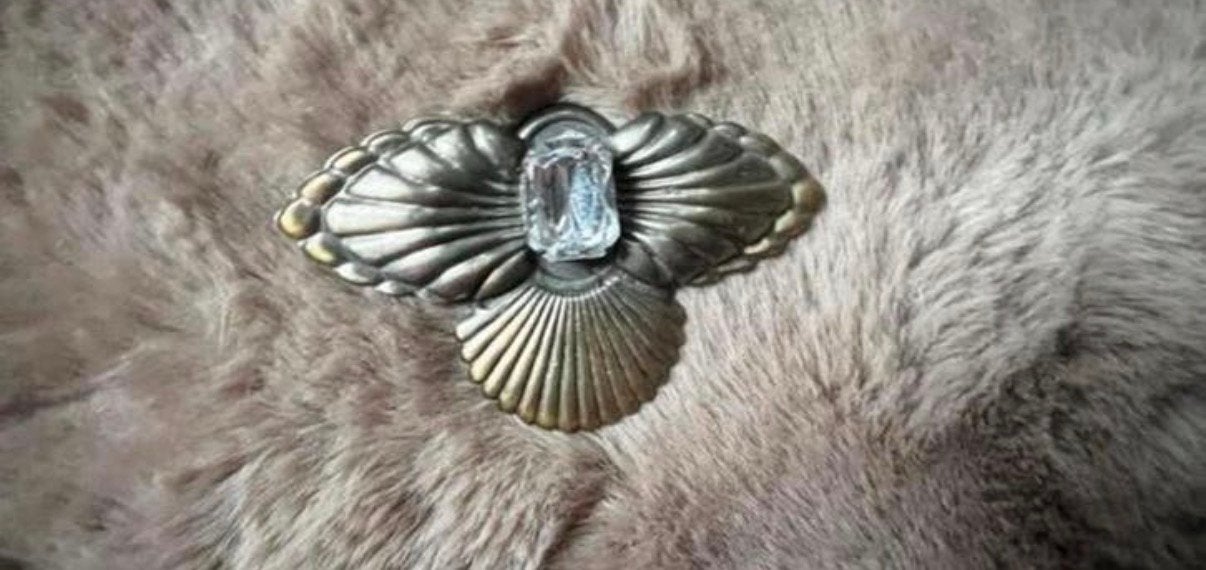 Vintage art deco broche 5 cm, Ophalen of Verzenden, Zo goed als nieuw, Overige materialen