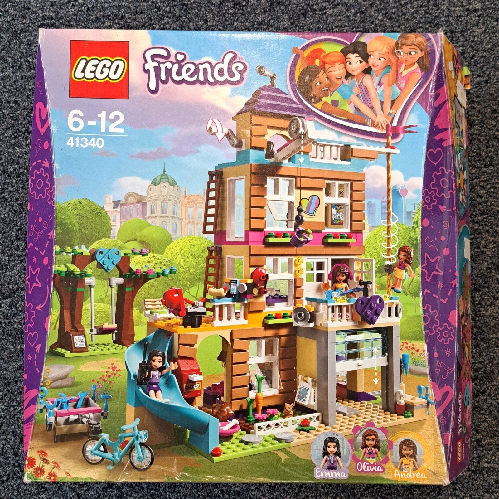 Lego Friends Vriendschapshuis 41340 met doos en boekje, Lego, Friends, Ophalen of Verzenden, Zo goed als nieuw