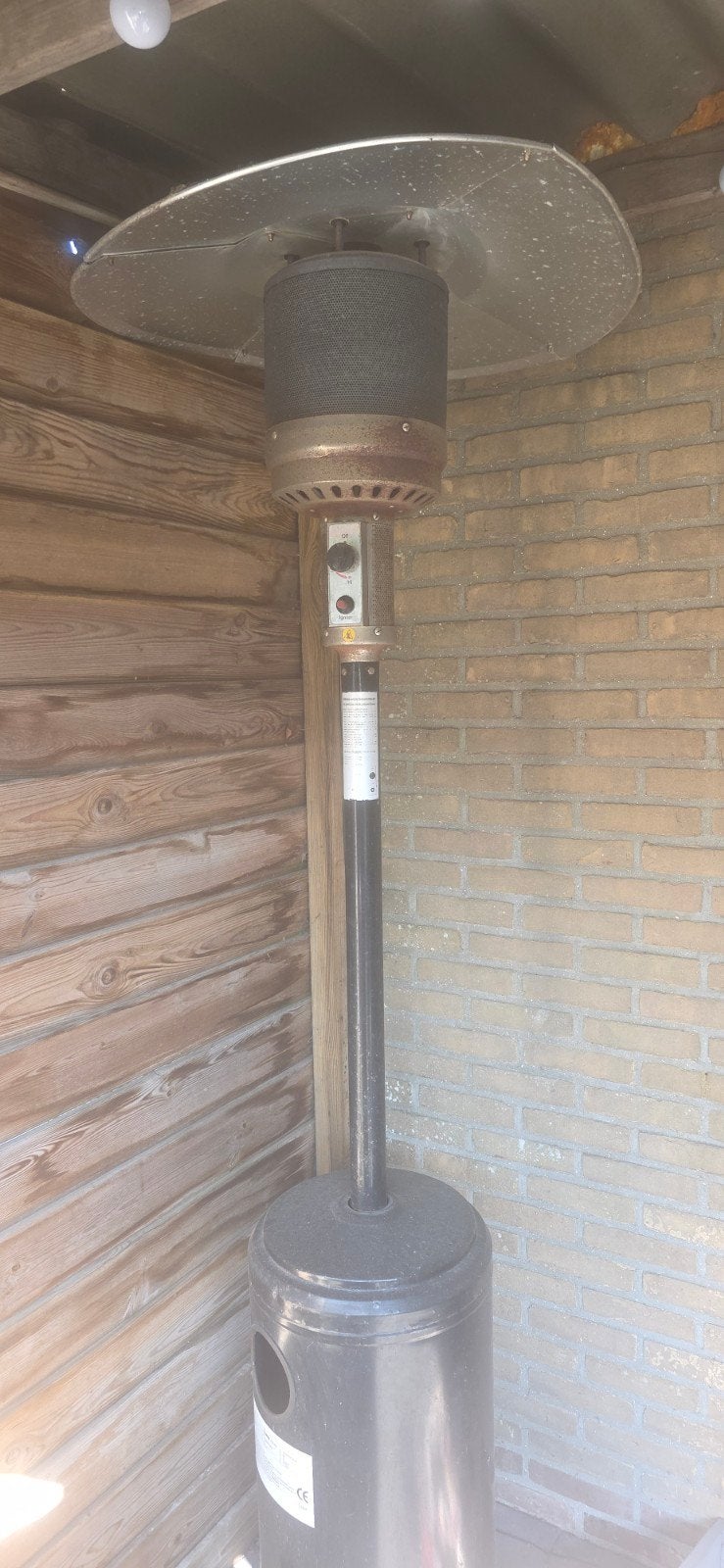 Terrasverwarmer, Ophalen