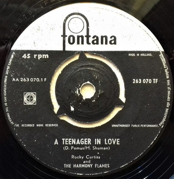 Rocky Curtiss - A Teenager in Love / Dreamlover (Single), Gebruikt, 7 inch, Ophalen of Verzenden, Pop