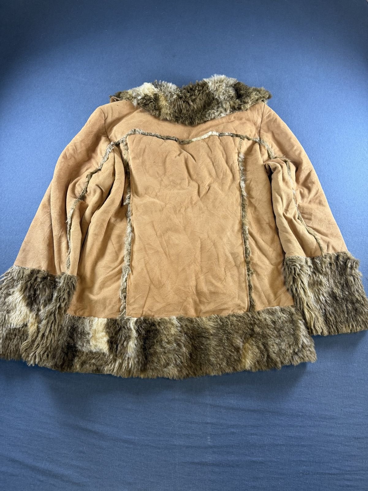 Vintage Dressing Afghaanse jas bruin dames maat S, Bayline Vintage Trading, Bruin, Verzenden, Zo goed als nieuw