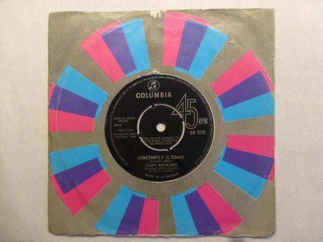 Cliff Richard. Constantly. / True, true lovin'., Ophalen of Verzenden, Gebruikt, 7 inch, Pop