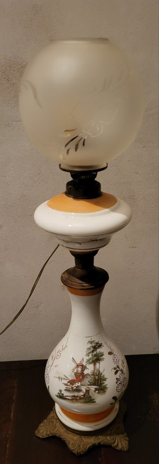 Antieke staande lamp, Ophalen