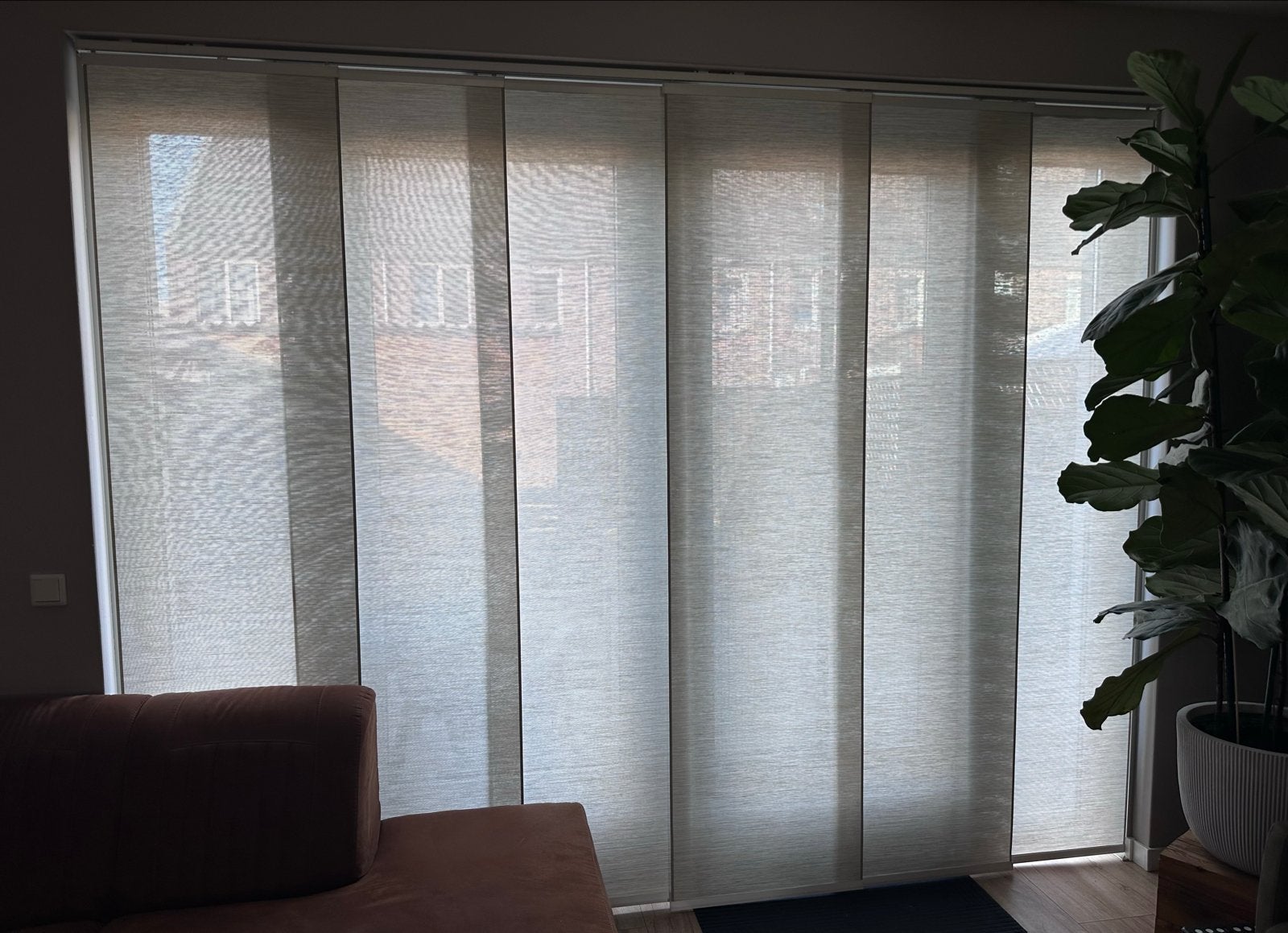 IKEA Paneelgordijn - 6 panelen, 3 meter breed, Huis en Inrichting, Lichtdoorlatend, Gebruikt, Wit, Ophalen of Verzenden