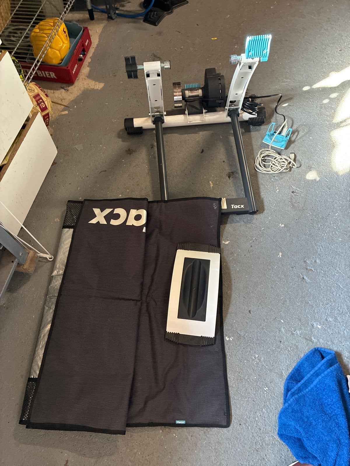 Tacx i-Flow Fietstrainer met Mat en voorwielsteun, Ophalen, Gebruikt, Overige typen