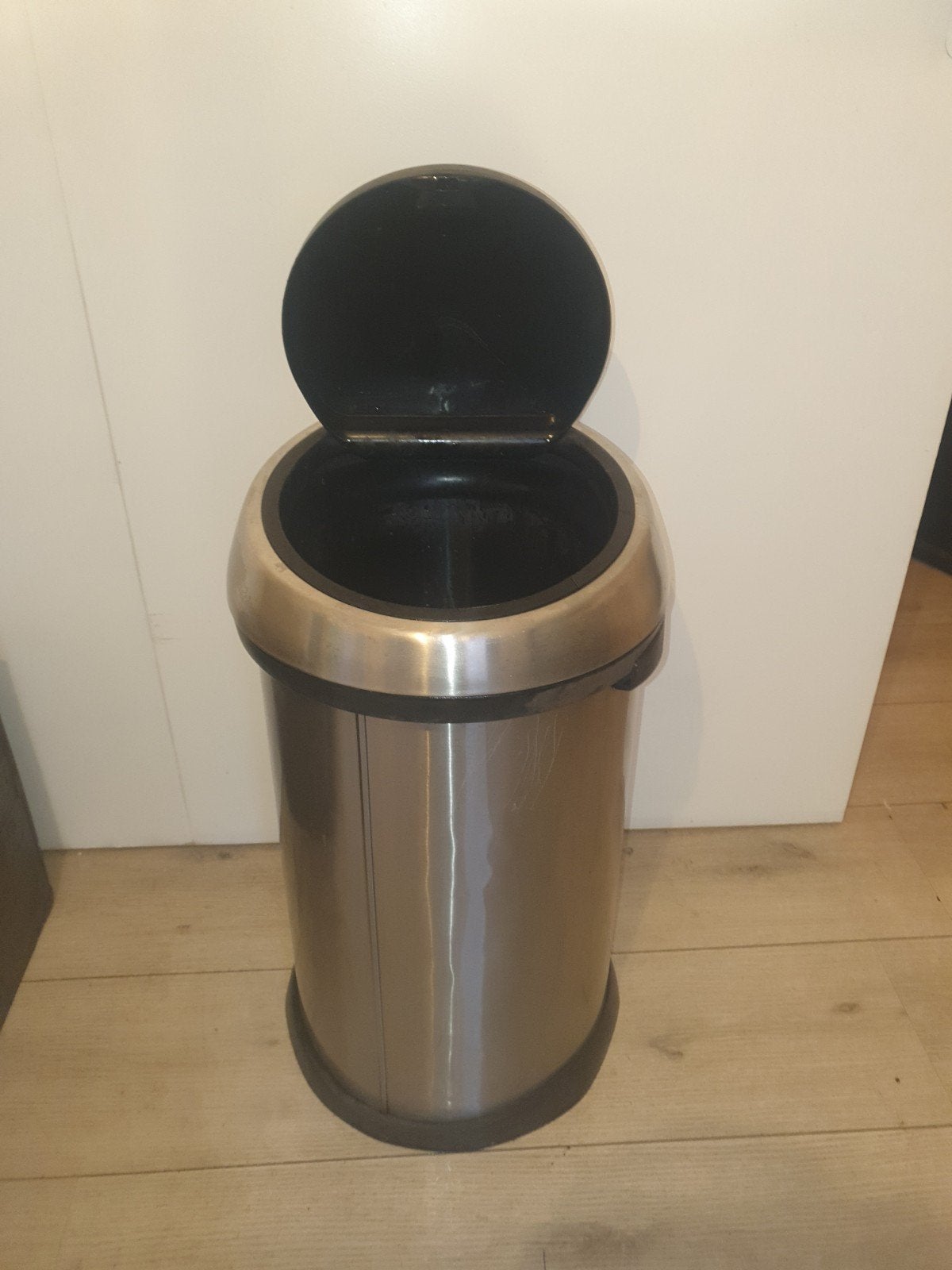 Brabantia Prullenbak 60L Soft Touch RVS, 40 liter of meer, Ophalen of Verzenden, Gebruikt, Rvs
