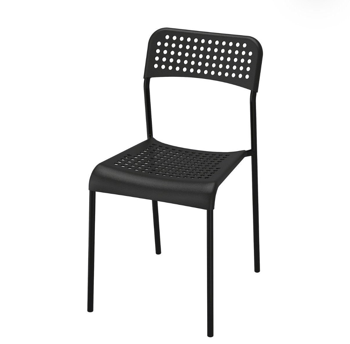 4x IKEA ADDE stoelen – zwart, Ophalen of Verzenden, Zo goed als nieuw, Zwart, Vier