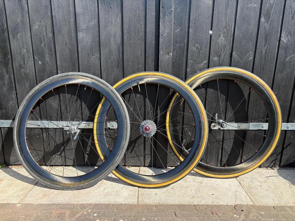 3x Shimano C50 tubewielen, Wiel, Gebruikt, Racefiets, Ophalen of Verzenden