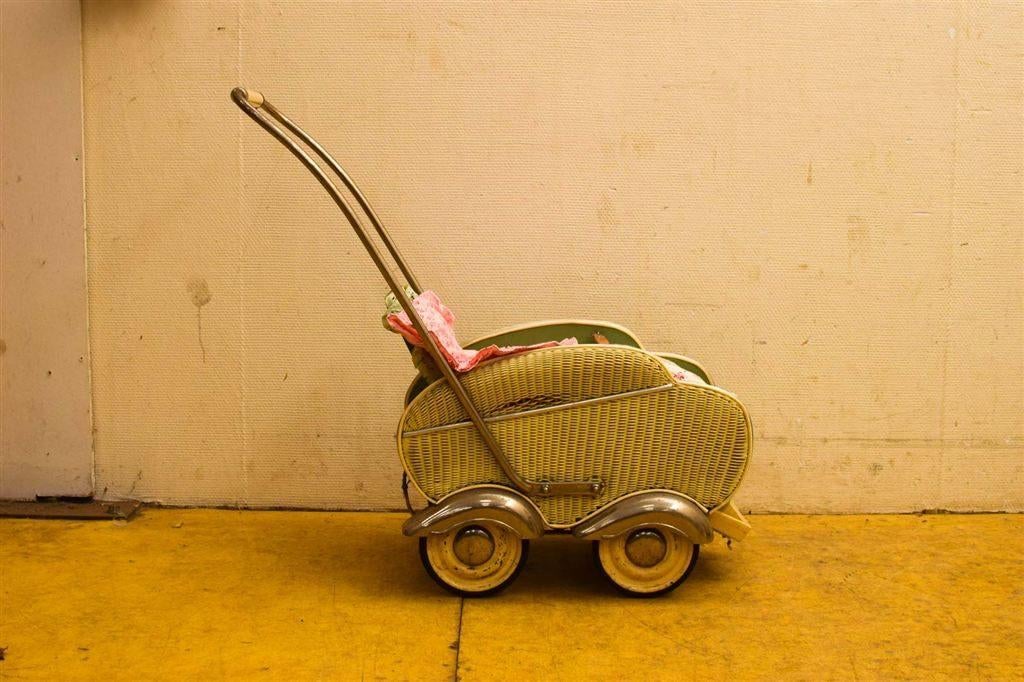 Poppenwagen 50743, Huis en Inrichting, Woonaccessoires | Klokken, Ophalen of Verzenden, Gebruikt, Wandklok