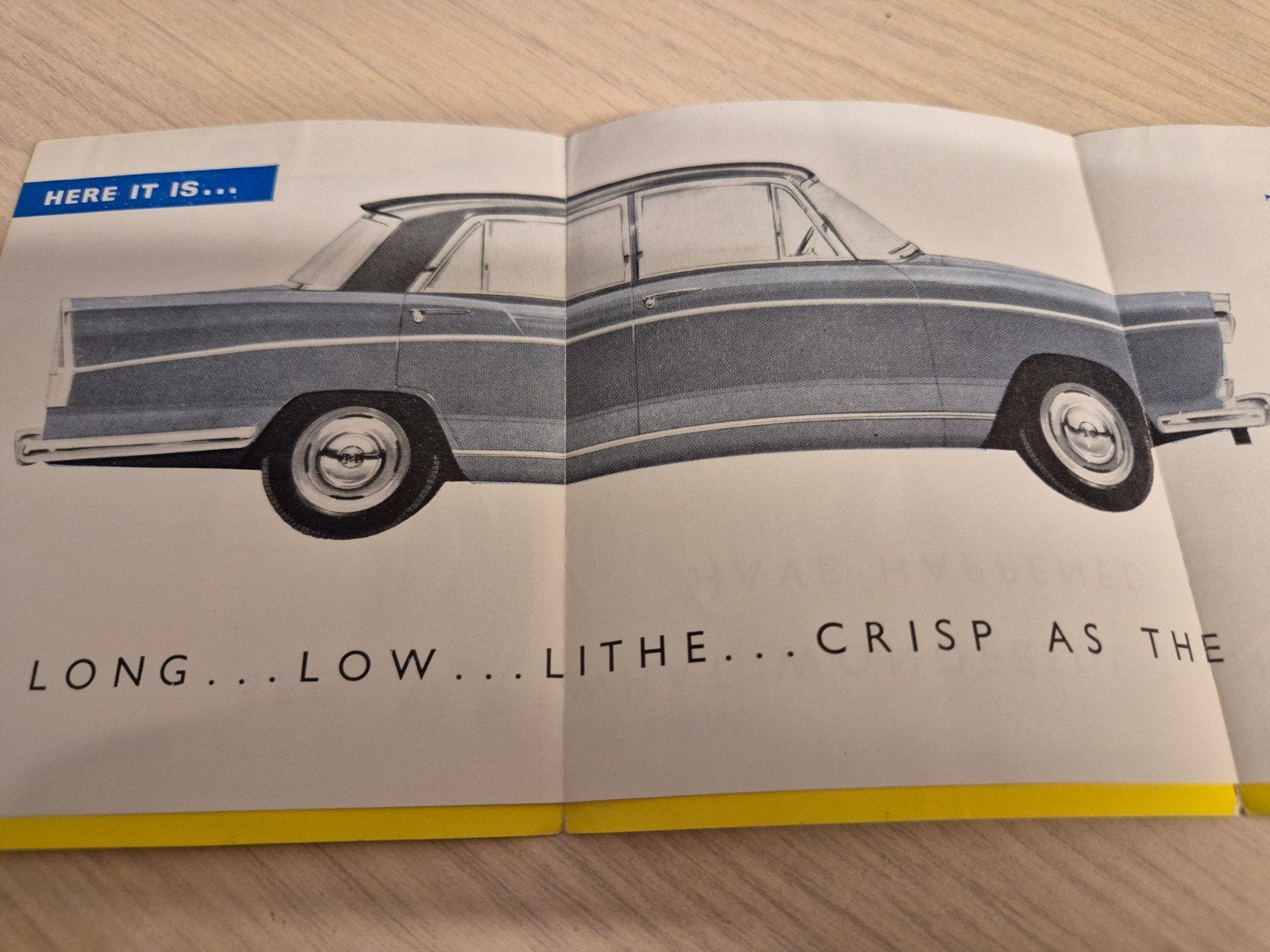 Jaren 60 Morris Oxford folder mooie staat getekende afbeeldi, Ophalen of Verzenden, Zo goed als nieuw, Overige merken