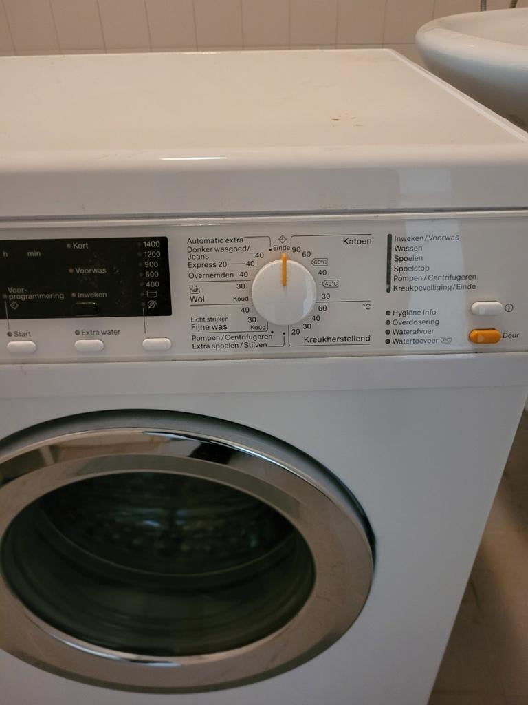 Miele wasmachine, Ophalen, Gebruikt, 1200 tot 1600 toeren, 85 tot 90 cm
