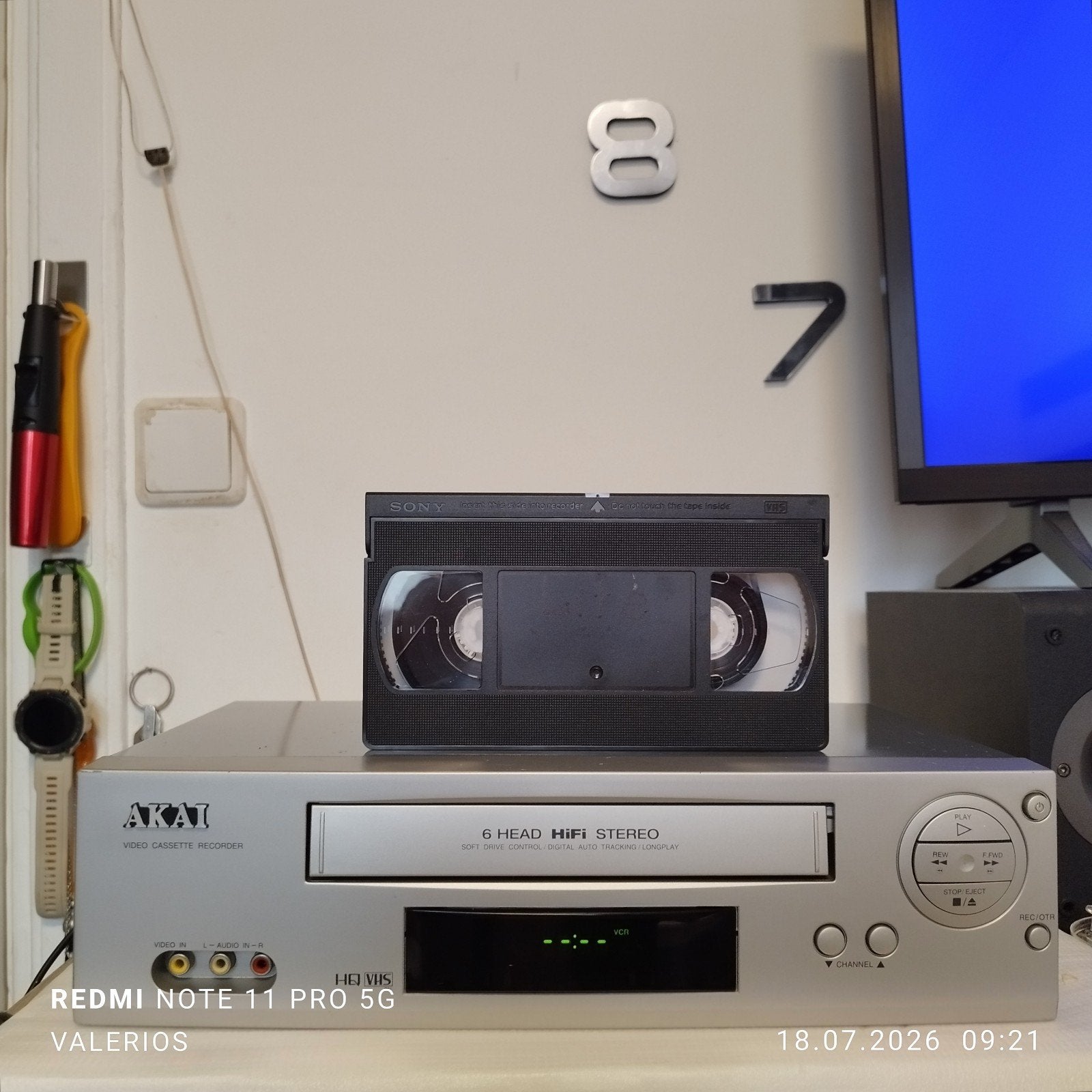 VHS VIDEO Recorder AKAI - VS - K606N E3/E7(S)., Audio, Tv en Foto, Videospelers, Ophalen of Verzenden, Zo goed als nieuw