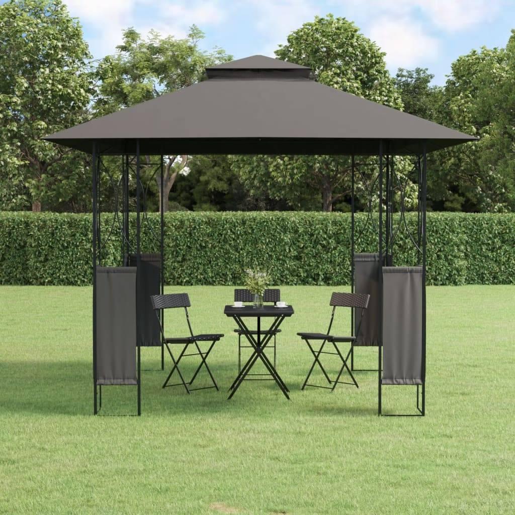 Paviljoen 3x3, partytent prieel antraciet GRATIS BEZORGD!, Tuin en Terras, Partytenten, Verzenden, Minder dan 4 meter, Nieuw, Nvt