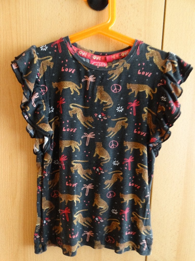 Jubel shirt met luipaard, Meisje, Ophalen of Verzenden, Zo goed als nieuw, Jubel