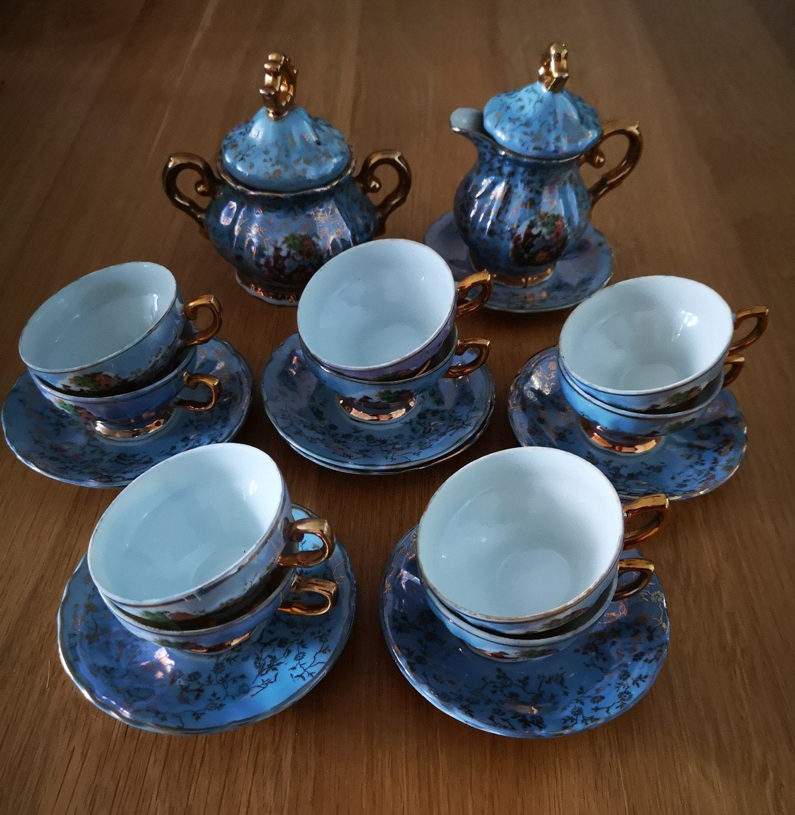 Vintage Porseleinen Koffie/Thee serviesje, Ophalen