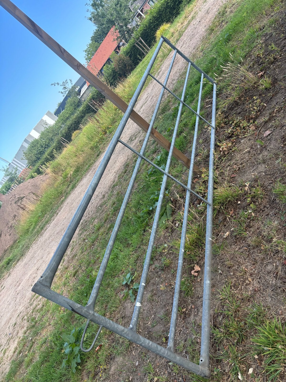 Veehek 4 meter, Tuin en Terras, Tuinhekken en Hekwerk, Ophalen, Met poort, Gebruikt, Tuinhek