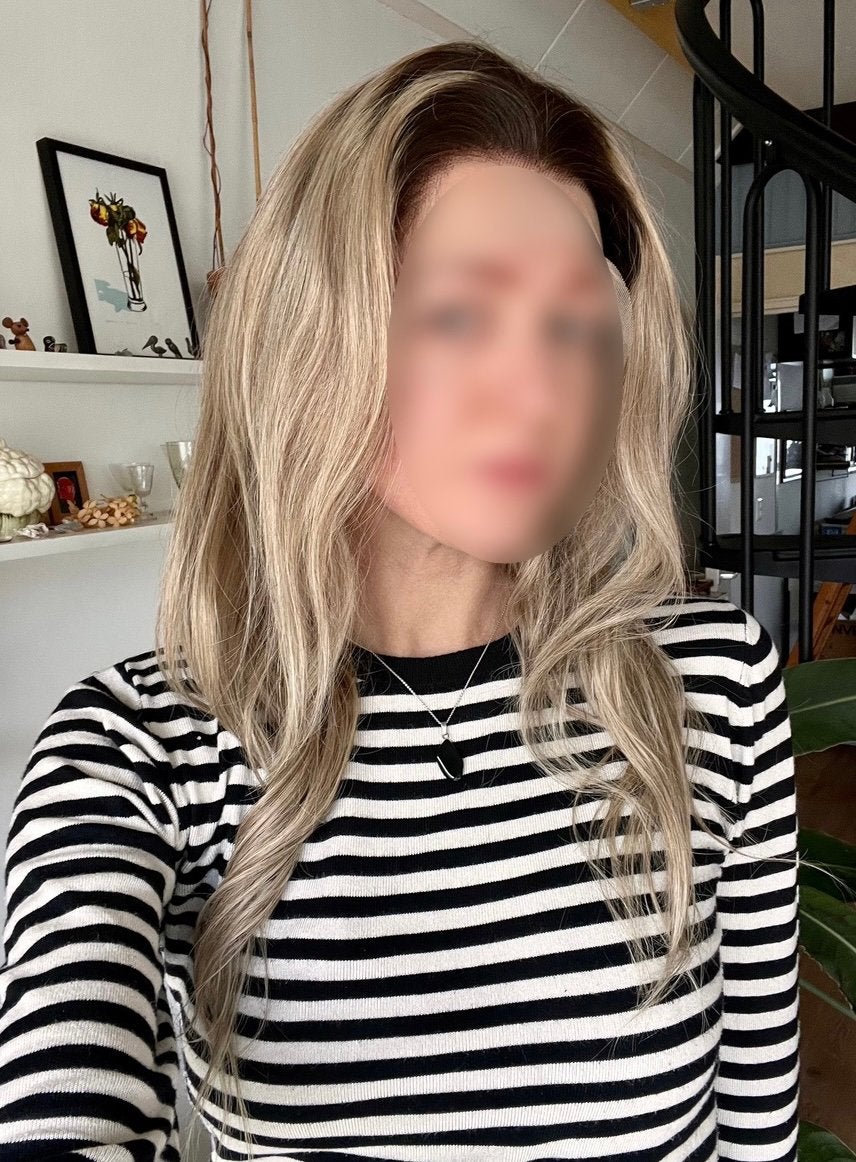 Nieuw echthaar haarwerk - asblond / balayage, Ophalen of Verzenden, Nieuw, Pruik of Haarverlenging