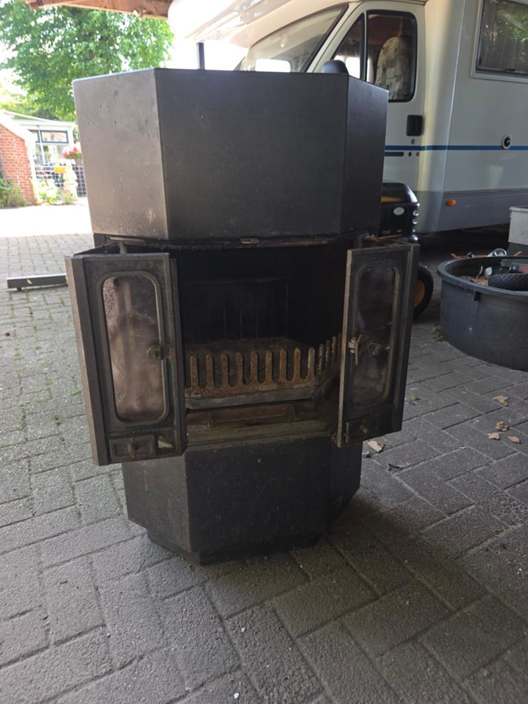 Zeshoekige Houtkachel - Gebruikt, Huis en Inrichting, Kachels, Gebruikt, Houtkachel, Ophalen of Verzenden, Vrijstaand