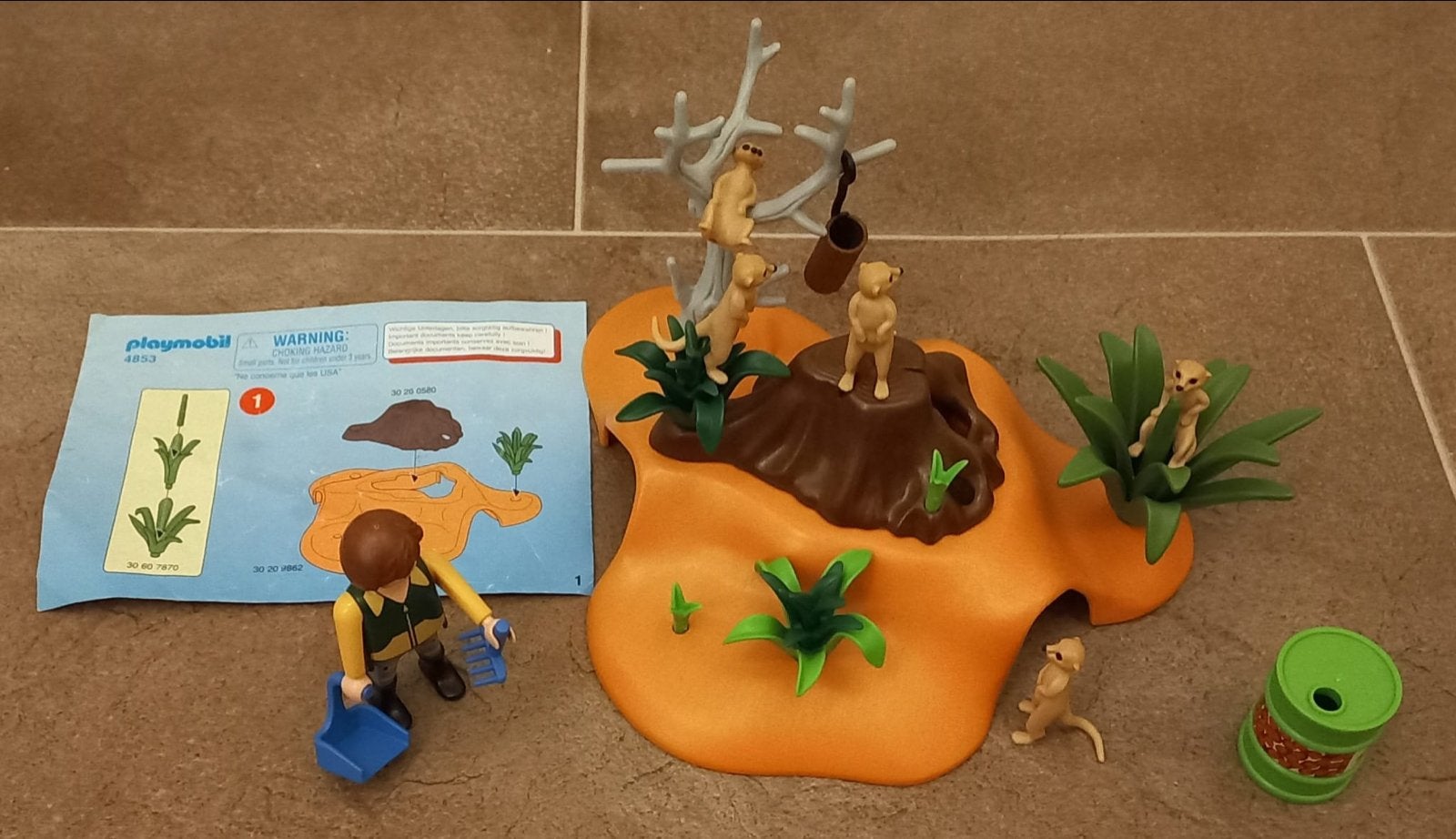 Playmobil 4853 Stokstaartjes met verzorger, Verzenden, Zo goed als nieuw, Jongen of Meisje